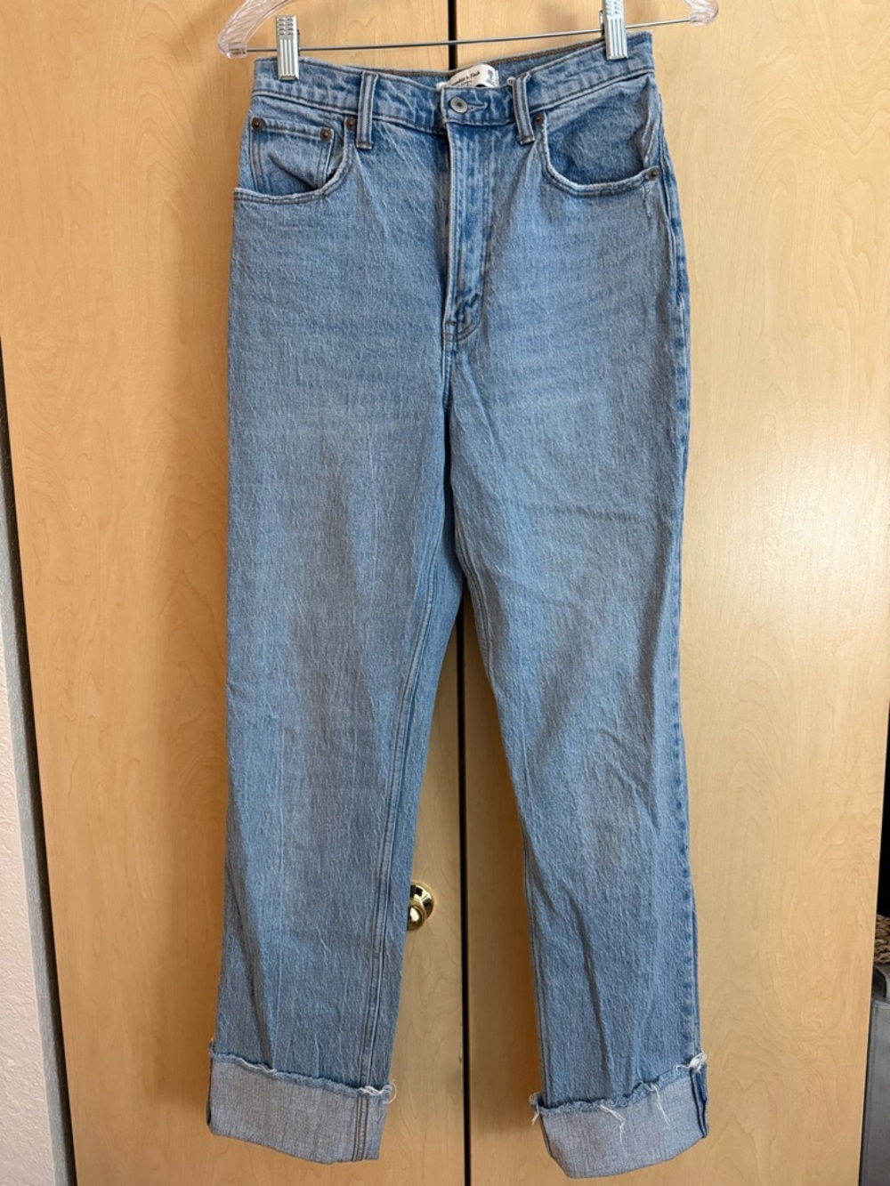 Classic Straight Leg Light Wash Jeans